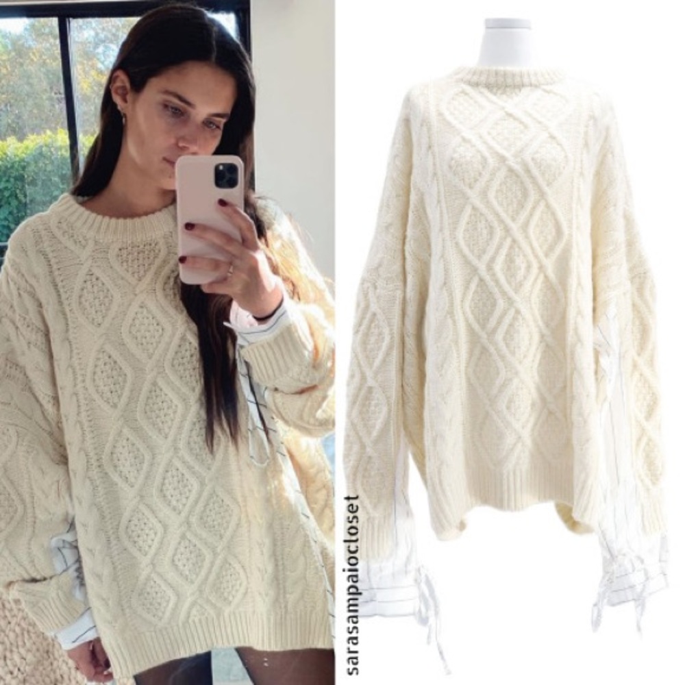 Storets Sadie Shirt Combo Knit Pullover